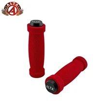 ALTA Short Bicycle Grips 7/8" Handlebar 127mm Red Foam Comfort Cruiser/BMX.