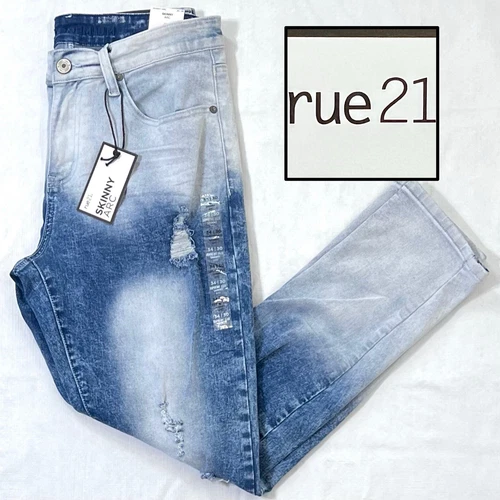 Pantalon jean homme Supreme Flex Skinny Arc Distressed Denim taille 34x30 neuf avec étiquette RUE21