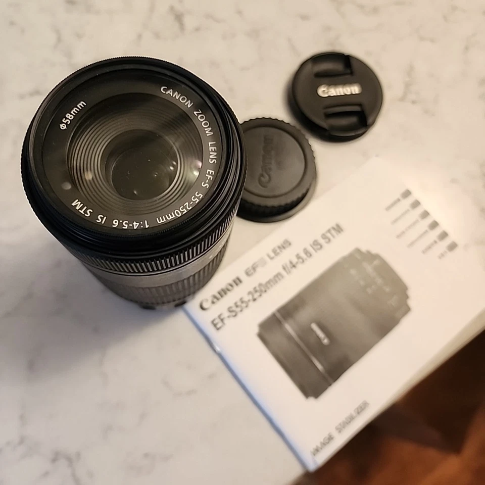 Canon EF-S 55-250mm f/4-5.6 IS STM Zoom Lens User Manual MINT - Image 4 of 4