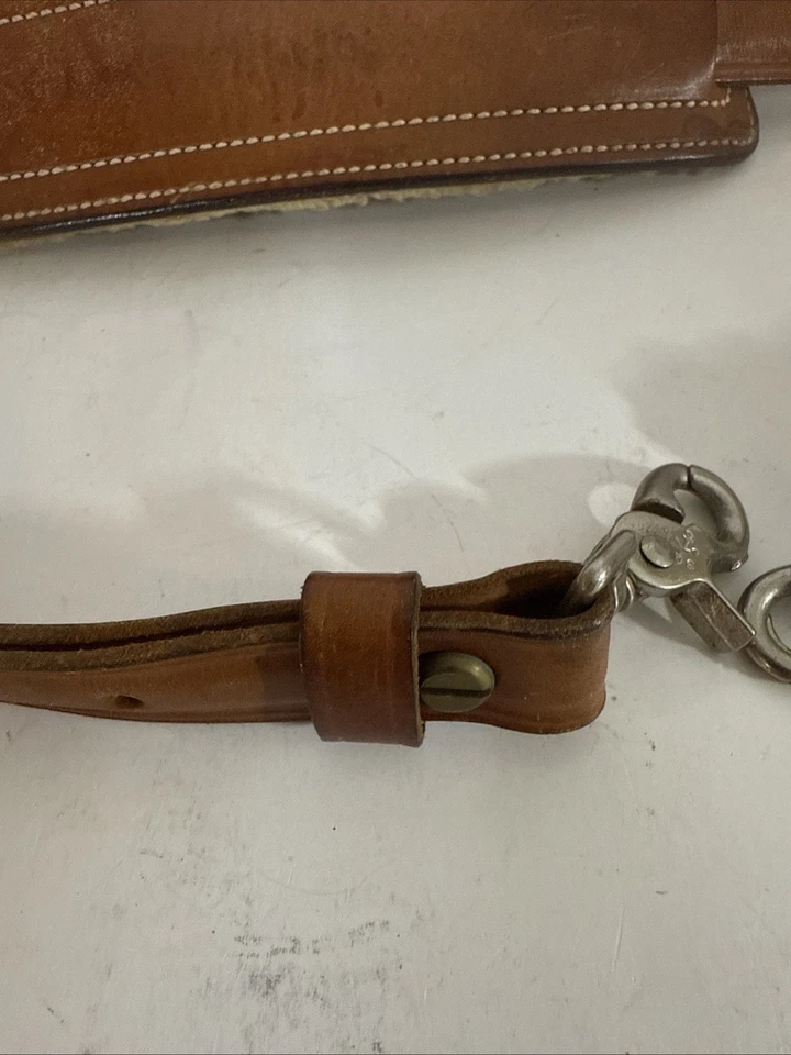 BIANCHI COBRA #70 WHITE STITCHED TOOLED SHEEP BACKED LEATHER RIFLE SLING "COBRA" - Image 4 of 4