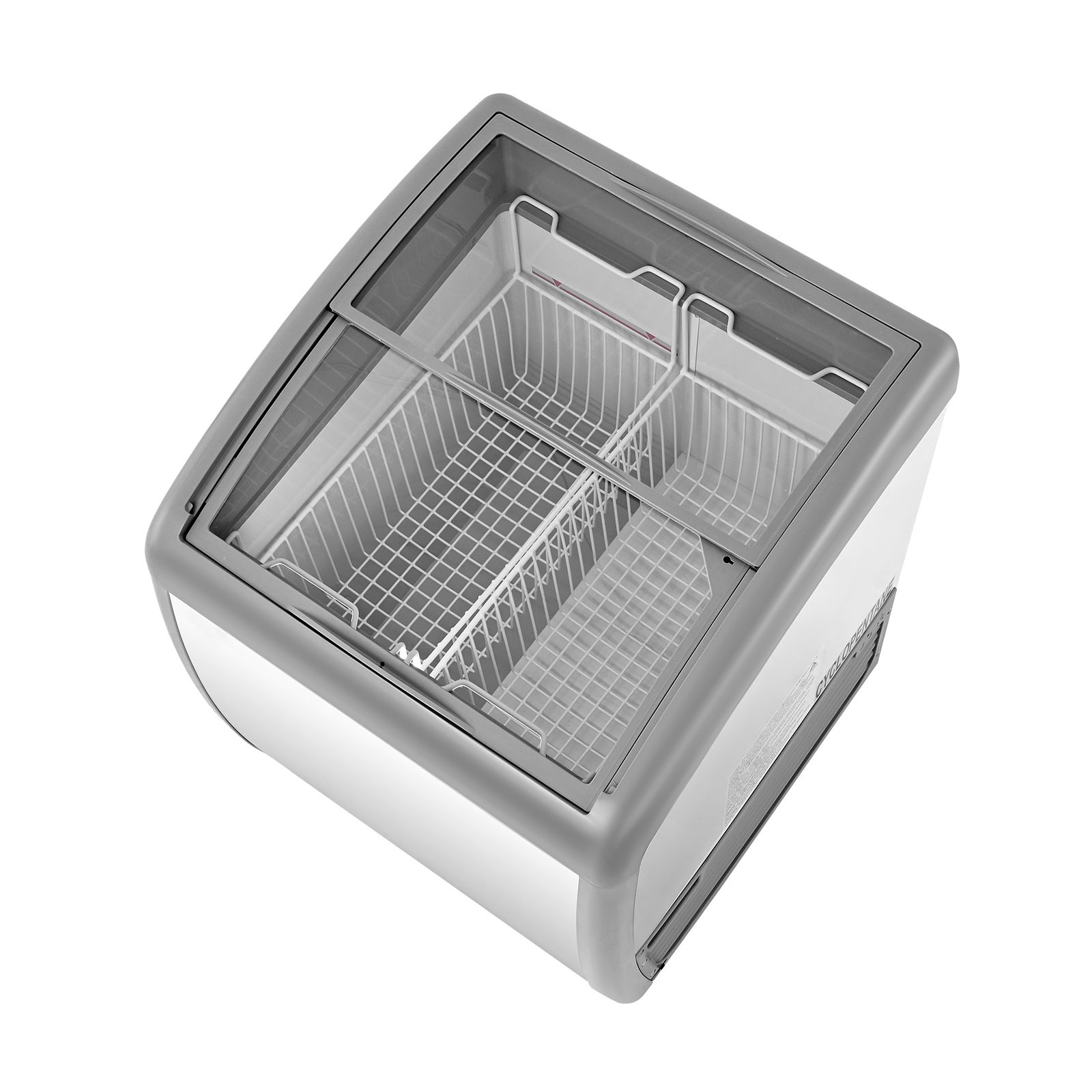 Uimoso Commercial Ice Cream Display Freezer 5.4 Cu.ft with 2 Wire Baskets