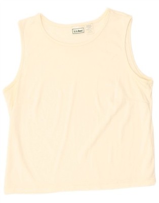 L.L.BEAN Damen bauchfreies Trägertop UK 14 Medium cremeweiß Baumwolle DG16