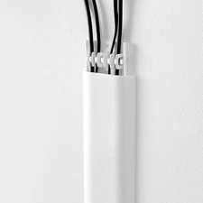 Wall Cable Cover Efficient Self-Adhesive Wall Mount TV Cord Hider an-ti white