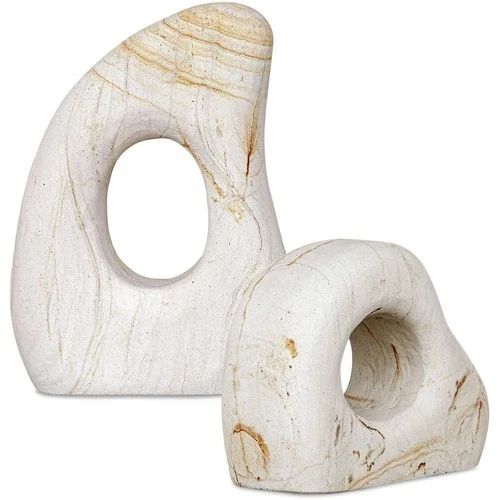 Uttermost 18265 Stone Flow Palimanan Stone Outdoor Sculptures, Set of 2 - Picture 1 of 10