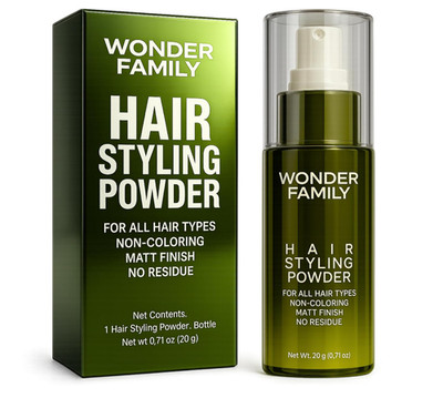 2x Hair Styling Powder For All Hair Types Non-Coloring Matte Finish, No Residue