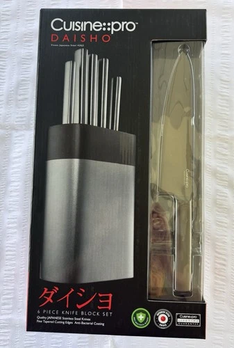 Cuisine::pro Daisho 6-Piece Japanese Stainless Steel Knife Block Set –NEW in Box