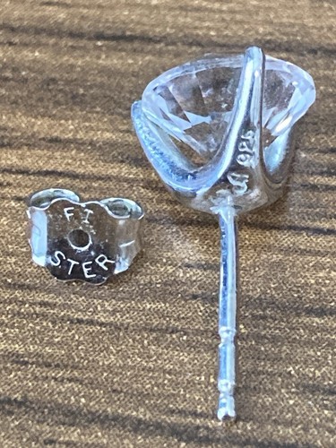 NWOT Helzberg Diamond 3-Prong Martini Stud Classic Earrings 4.0 CTW White Zircon - Picture 8 of 19