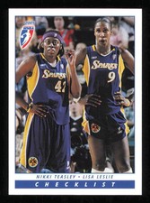 2005 Rittenhouse WNBA #109 Checklist 2 Teasley/Leslie  Basketball SPARKS NM-MT