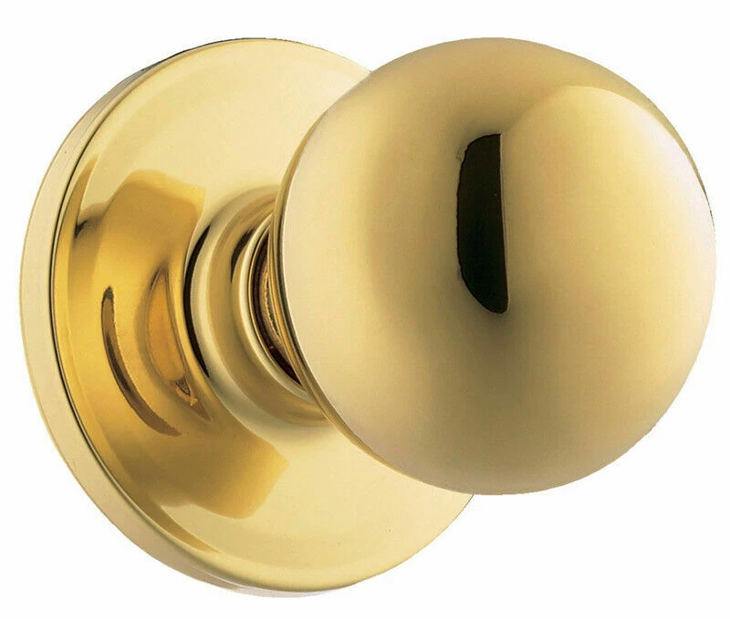 Passage Lockset 1-3/4'' Steel, Polished Brass - Weiser ® 9GAC1010-010 Yukon - Image 4 of 4