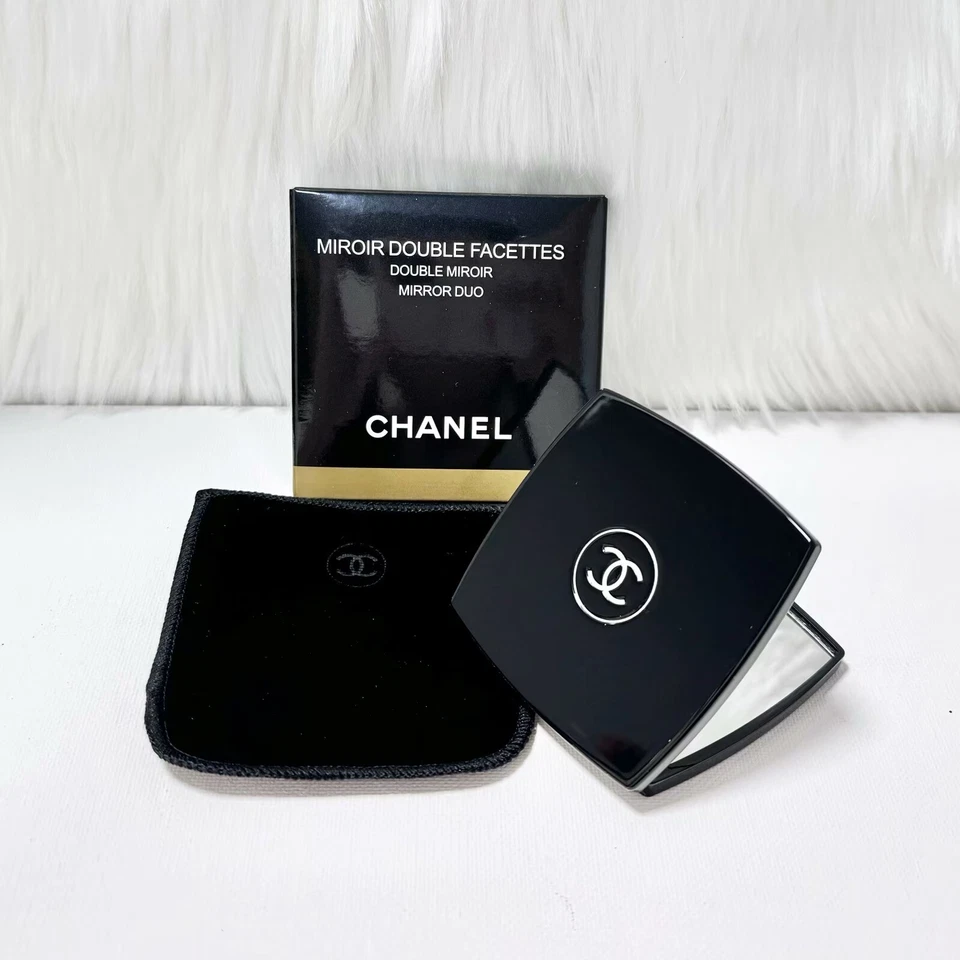 Chanel Mirror Duo Compact Double Facette Black Bridesmaid Gift Christmas Gift - Image 3 of 4