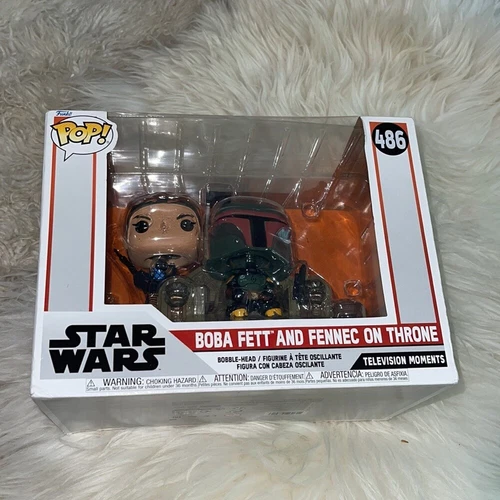 Funko Pop Star wars Boba fett and fennec on throne 486 NEW in the orginal box
