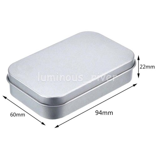 12PCS Metal Hinged Tin Box Container Blank Portable Small Storage Container Case - Picture 8 of 8