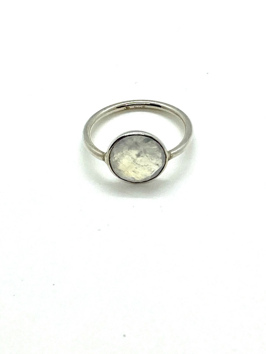 Bague Argent 925 Pierre De Lune - Taille 55 (US 7.5) - Neuf Sans Emballage
