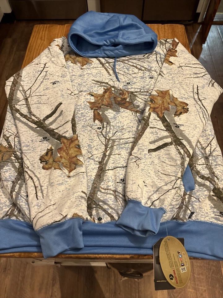 Mossy Oak Yukon Gear Pullover Hoodie Men’s 2XL Blue Winter Camo NWT - Image 2 of 4