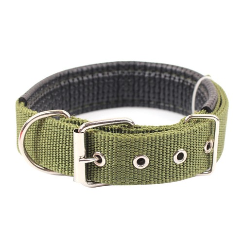 Collare per Cani in Nylon Resistente Fibbia in Metallo Collare Morbido Imbottito S M L XL Regolabile - Foto 7 di 26