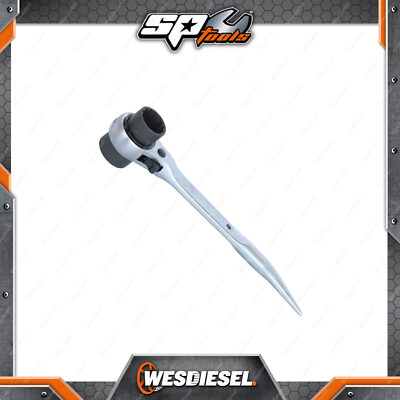 Clé à Cliquet Podger 'Spud' T&E Tools 14" - Double Embouts 1/2" Et 3/4" (Modèle 61624)