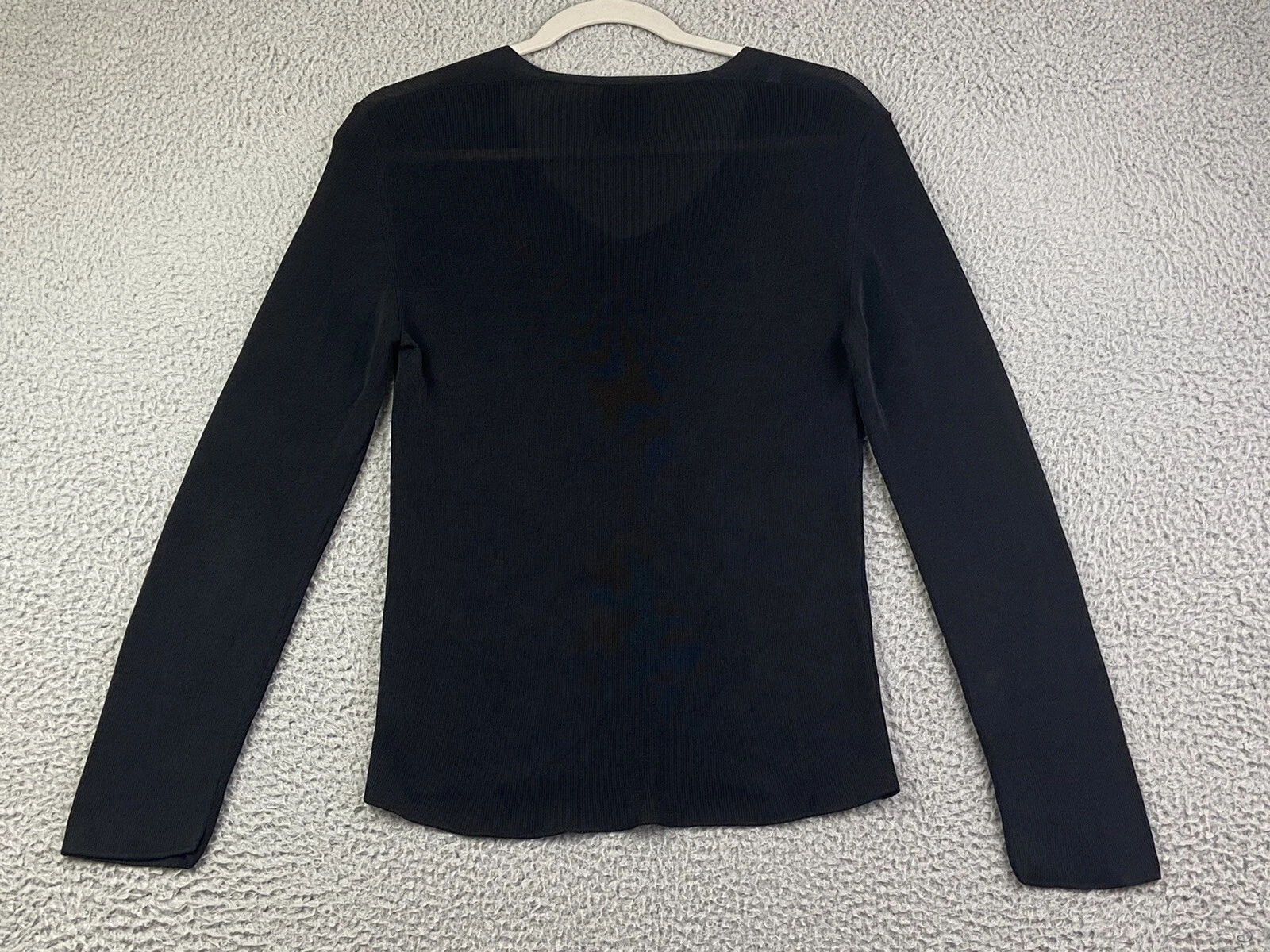 Abito Maglione Valentino S Small 42 IT Nero Viscosa Rayon Maglia Elasticizzato EXC