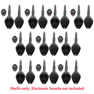 Remote Key Fob Case Shell 3B Compatible with Mitsubishi Uncut MIT3 (10Pack)