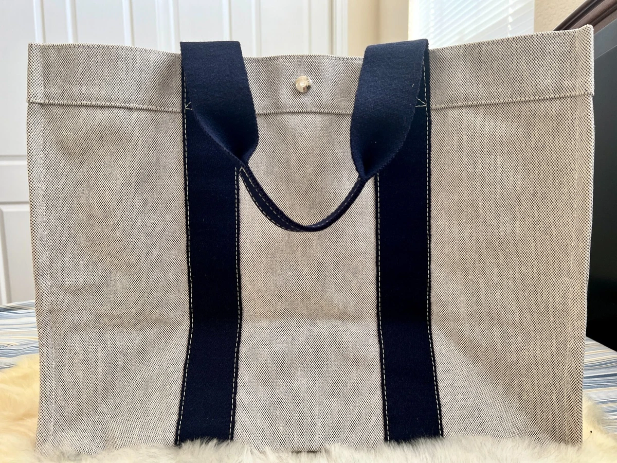 hermes canvas tote bag