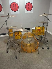 Amber Acrylic Drum Set