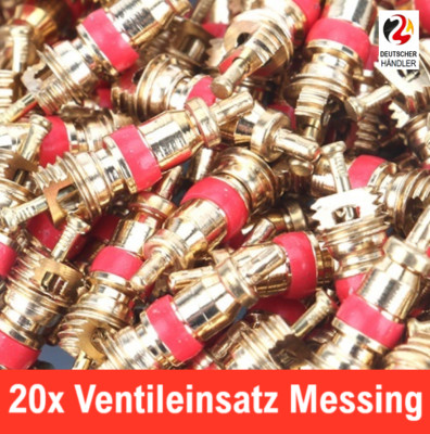 20x Ventileinsatz Messing Reifenventile Autoventil Auto PKW Motorrad Ventil ATV