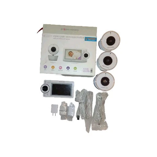 Project Nursery Video Baby Monitor System with 2 Digital Zoom Cameras