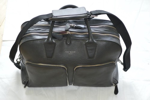 Ted Baker Mens Black Zip Leather 