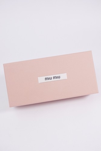 Miu Miu MU 50RV Eyeglasses Pale Gold Butterfly Frame Demo Lens 140 Semi Rimless - Picture 11 of 12