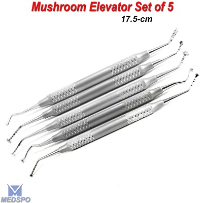 Dental Implant Sinus Lift Mushroom Elevators Graft Membrane Procedure Set Of 5