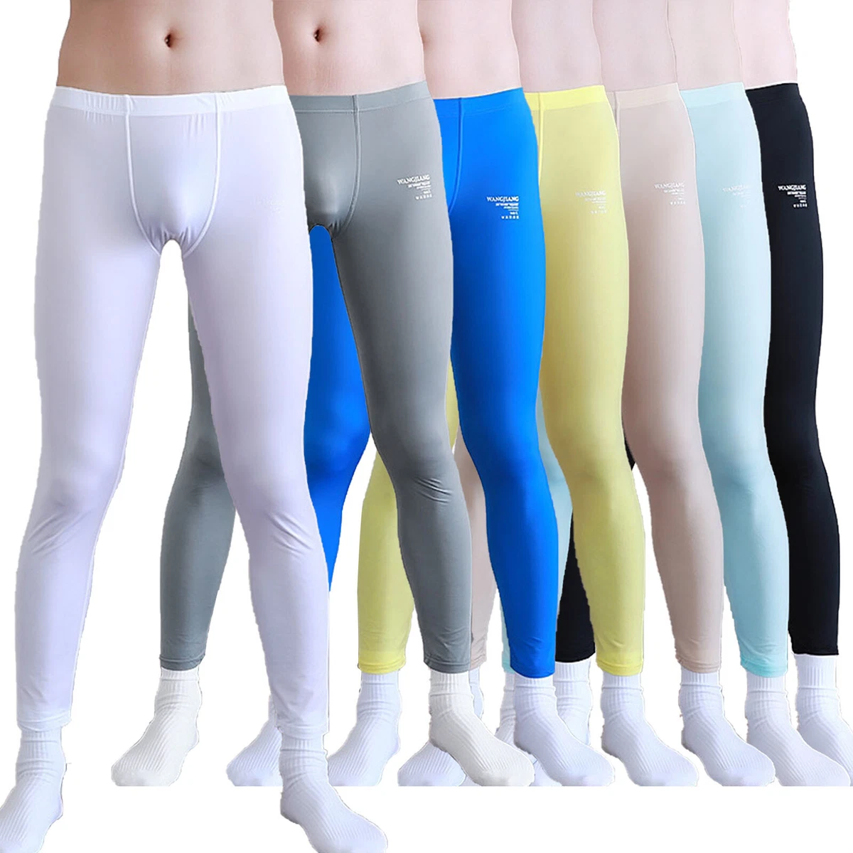 Mens Stretchy Compression Base Layer Pants Workout Leggings Long Johns  Underwear