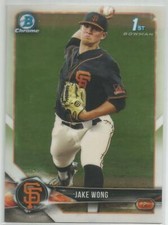Jake Wong San Francisco Giants 2018 Bowman Chrome Draft 1st Bowman