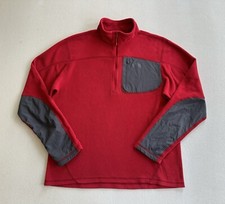 The North Face Polartec 1/4 Zip Holata Pullover Sweater Mens Medium Red Fleece