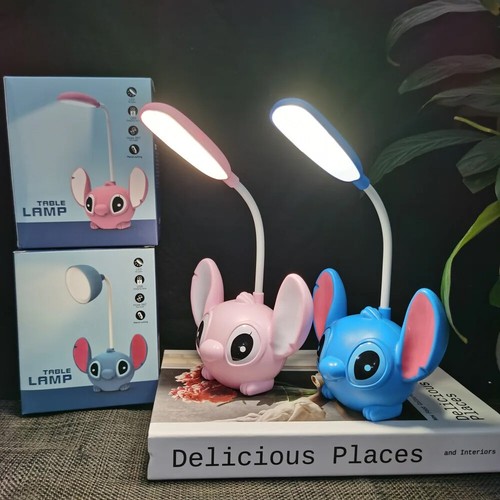 2PCS Stitch Lilo Desk Lamp LED 3D Cartoon Night Light Bedroom Table Lamp Decor - Picture 3 of 18