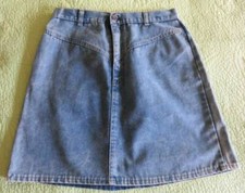 Vintage 80s/90s Lightweight Denim Jean MINI SKIRT Ladies Sz 11 Original Owner