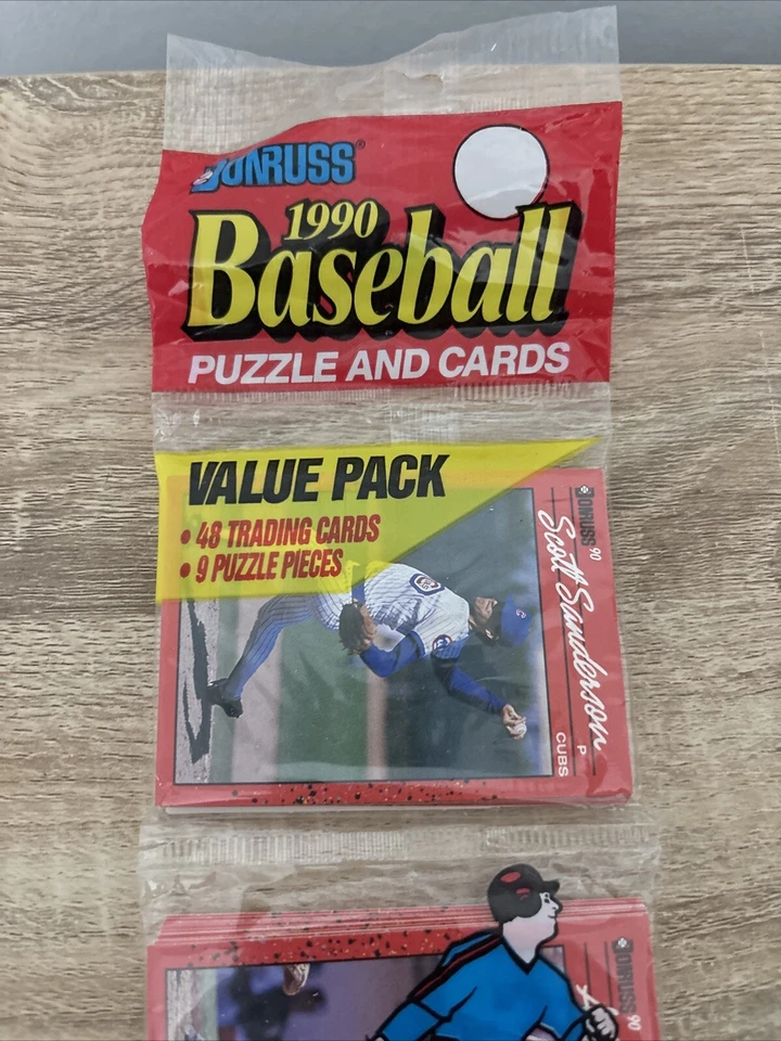 Vintage 1990 MLB Donruss Baseball Cards Value Pack & Puzzle Rack Pack New Sealed - Image 2 of 4