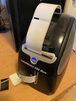 Dymo LabelWriter 450 Duo Thermal Label Printer w/Power Supply WORKS? Read!