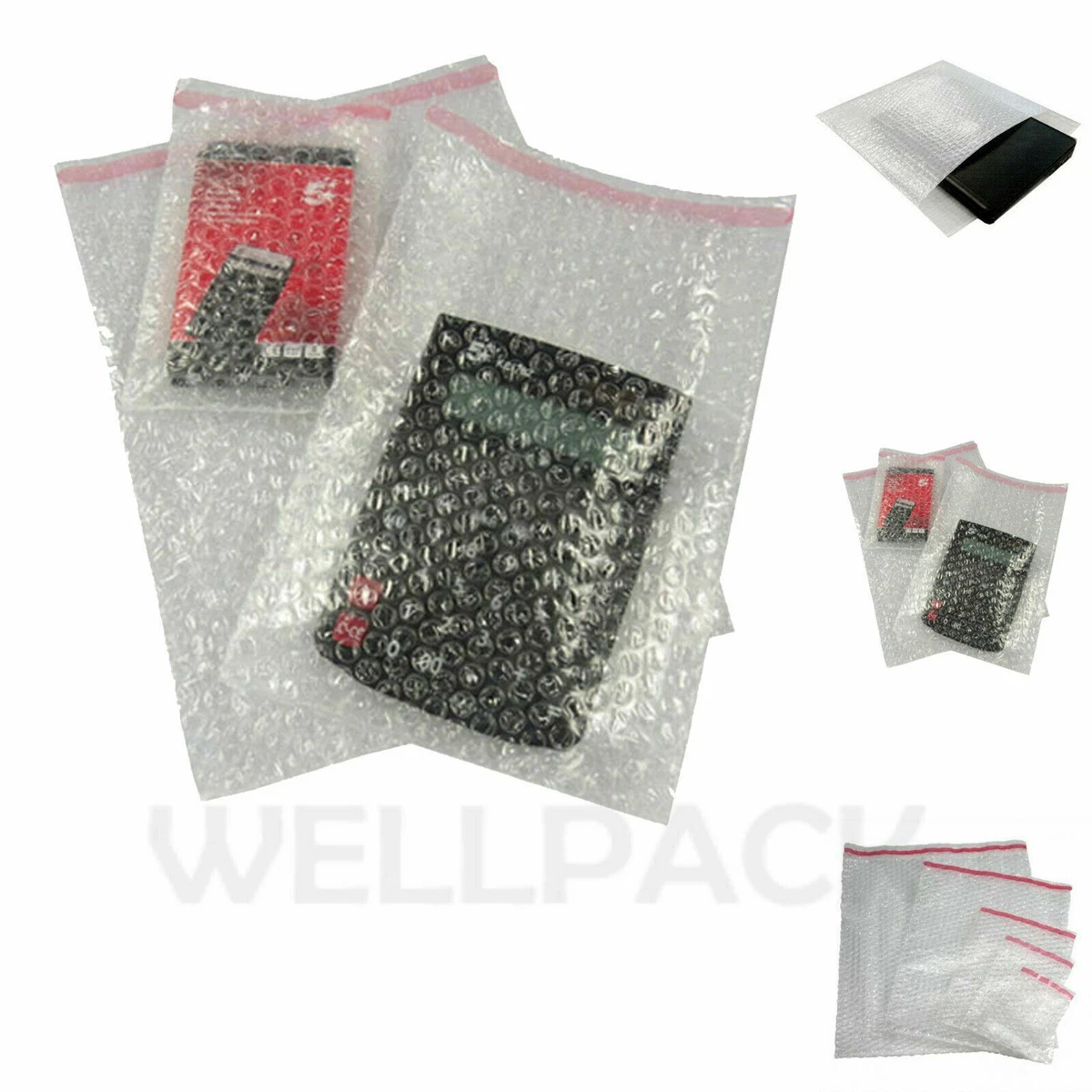 Clear Bubble Wrap Plain Pouches Peal Seal Mailing Envelopes