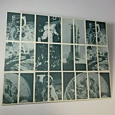 Apollo 11 vintage card menko universe cosmos space rocket rare Uncut 1970's