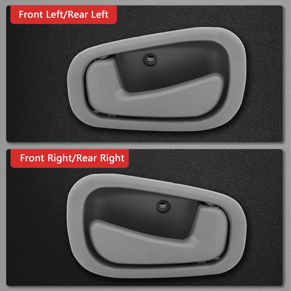 Manija de puerta interior 4 piezas izquierda derecha interior para Toyota 98-02 para Corolla Prizm GRIS Foto 2 de 4