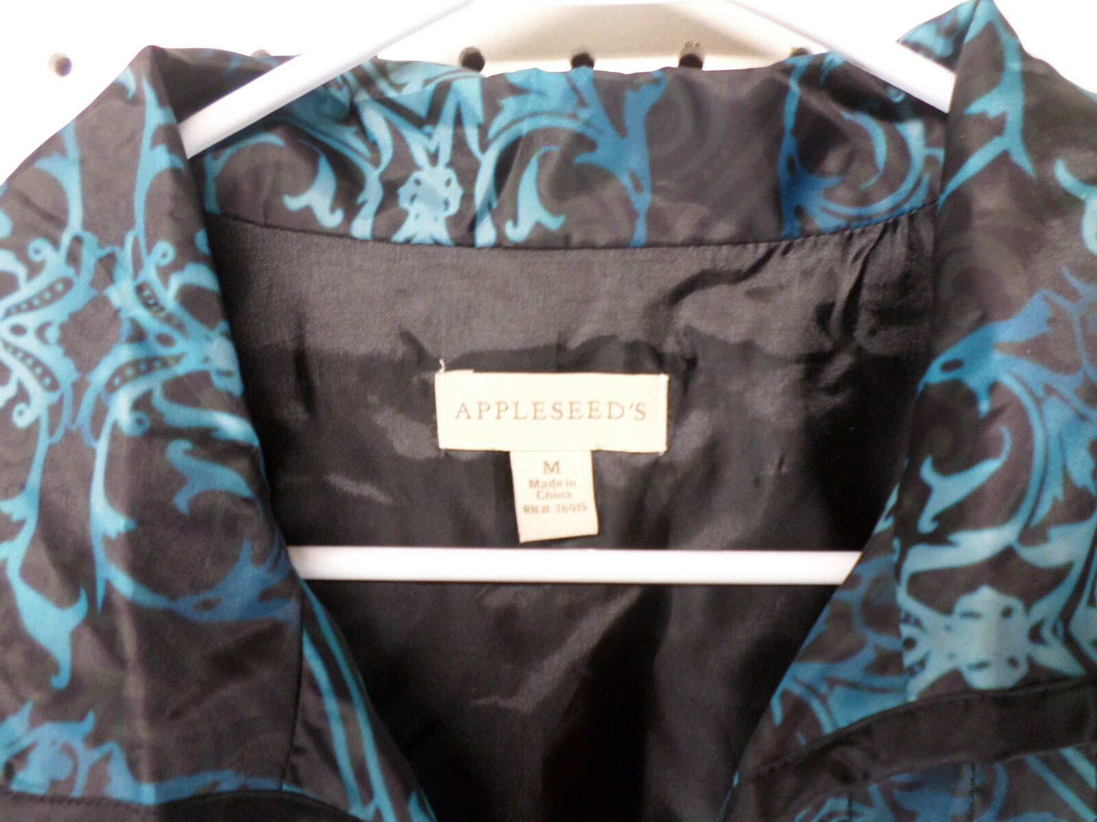 Appleseed's Lightweight Multicolor Blue Scroll Pa… - image 2