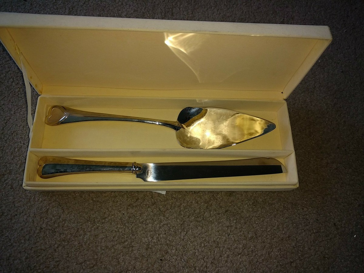 VINTAGE LENOX WEDDING PROMISES SERVING SET SILVERPLATED WITH