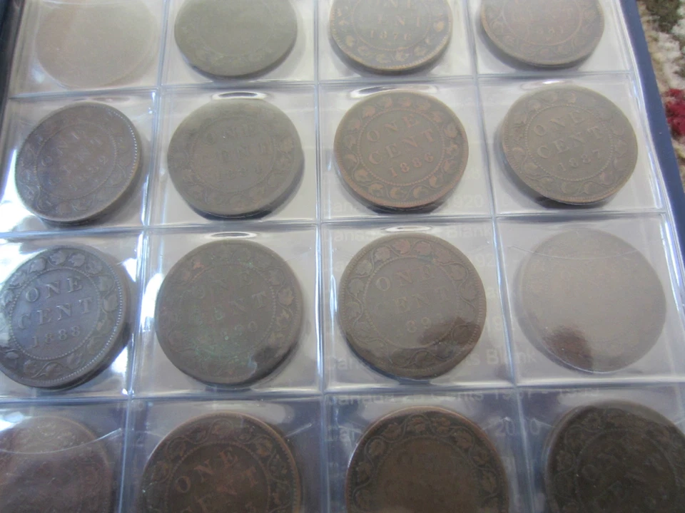 Set of Canada Large Cents Coin - UNI-Safe Folder. (1859 - 1920) RJ - Image 2 of 4