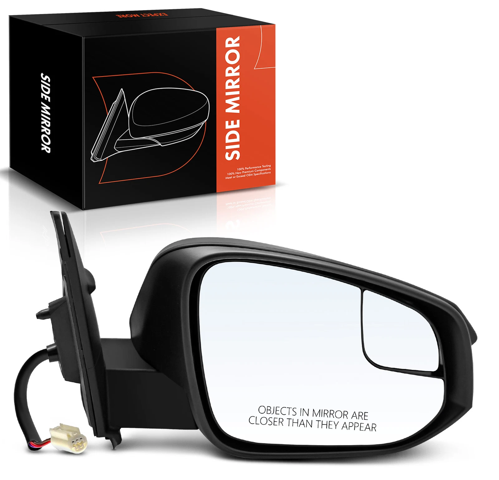Passenger Side Power Mirror w/ Manual Fold Blind Spot for Toyota RAV4 2016-2018