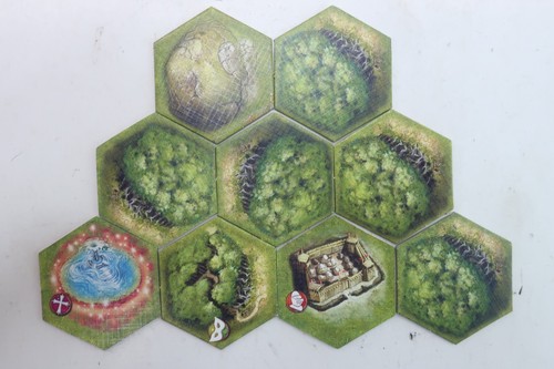 BattleLore 1st Edition Replacement 46 Hexagon Terrain and Landmark Tiles Only - Picture 4 of 7