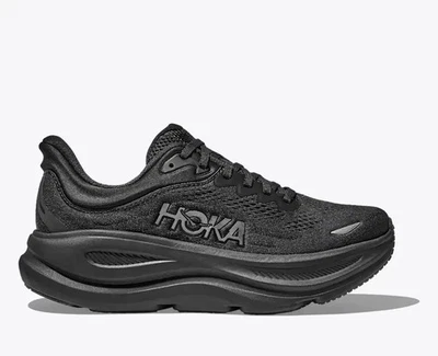 HOKA Bondi 9 Triple Noir Baskets Homme Sneakers Stock Limité - Photo 1/4