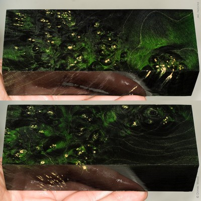 Stabilized box elder burl wood block knife handle pen turning craft blank