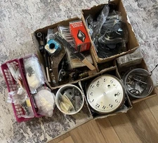 Large Lot Of Watch/Clock Parts for Use/Repair Movement Pieces Faces Tools ETC
