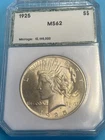 1925 P BU GEM PEACE SILVER DOLLAR UNC MS++ U.S. MINT RARE COIN