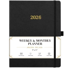 2026 Planner - Weekly and Monthly Planner 2026, Jan.2026 - Dec.2026, 9" x 11"...