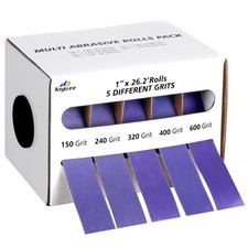 5 Grits Emery Cloth Roll, 150 240 320 400 600 Grits Abrasive Sand Paper for M...